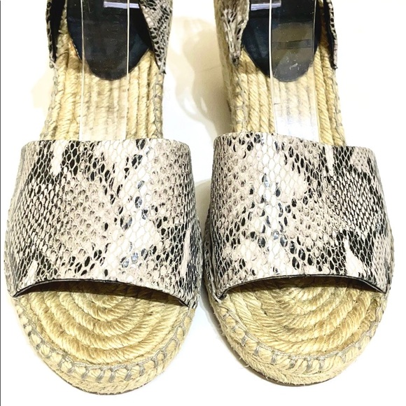KG Kurt Geiger Naomi Espadrille Snakeskin Wedge 9M - Picture 3 of 13